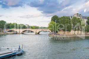 Paris cityscape along Seine river