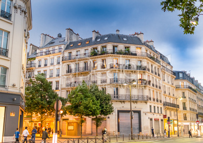 Ancient buildings of Paris, France