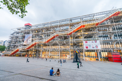 PARIS, FRANCE - JUNE 16, 2014: The Pompidou cultural center in P