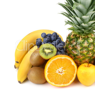 fruits isolated on white background