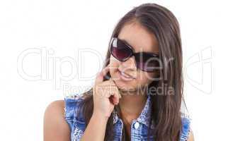 teenager girl with sun glasses