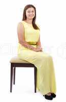 Teenager girl sitting in chair
