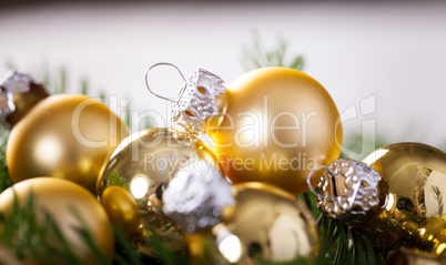 Golden Christmas decoration background