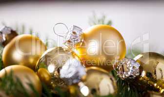 Golden Christmas decoration background