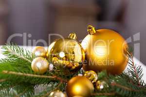 Golden Christmas decoration background