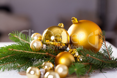 Golden Christmas decoration background