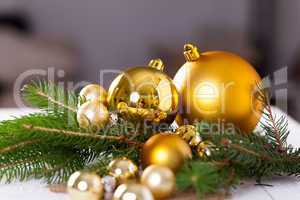 Golden Christmas decoration background