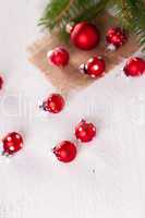 Pretty red polka dot Christmas bauble