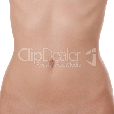 Toned slender female stomach or abdomen