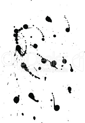 Black blobs with small and large drops