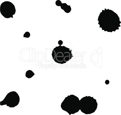 Large blobs of ink contaminated surface
