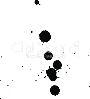 Black blobs with small and large drops