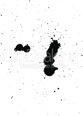 Black blobs with small and large drops