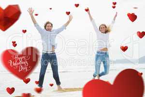 Composite image of happy valentines day