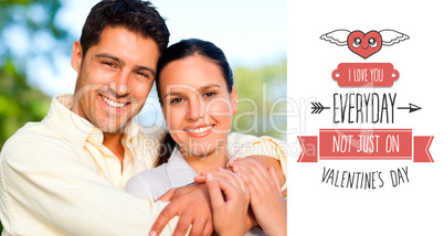 Composite image of cute valentines message