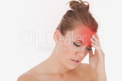 Woman with headache