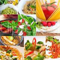 healthy Vegetarian vegan food collage