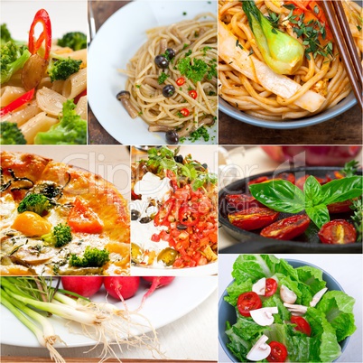 healthy Vegetarian vegan food collage