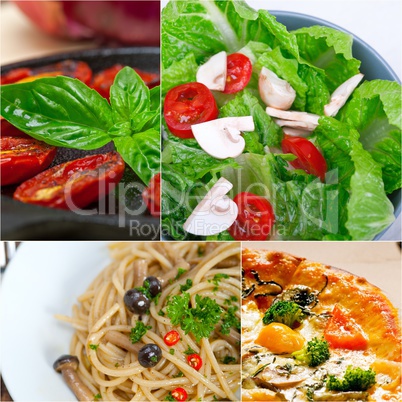 healthy Vegetarian vegan food collage