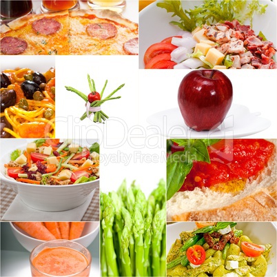 healthy Vegetarian vegan food collage