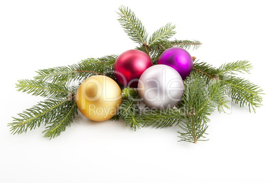 traditional christmas decoration isolated on white background