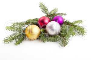 traditional christmas decoration isolated on white background