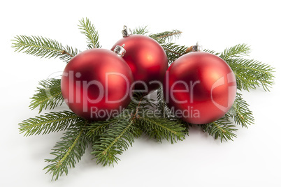 traditional christmas decoration isolated on white background