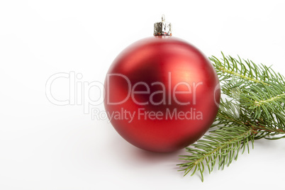 traditional christmas decoration isolated on white background