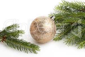 traditional christmas decoration isolated on white background