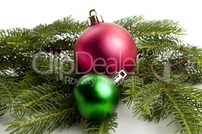 traditional christmas decoration isolated on white background