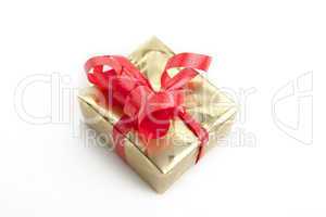 colorfull gift present with shiny ribbons isolated