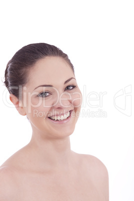 beautiful young smiling woman with healthy skin