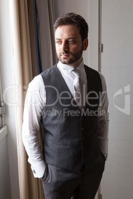 Young Italian groom before marriage