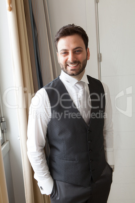 Young Italian groom before marriage