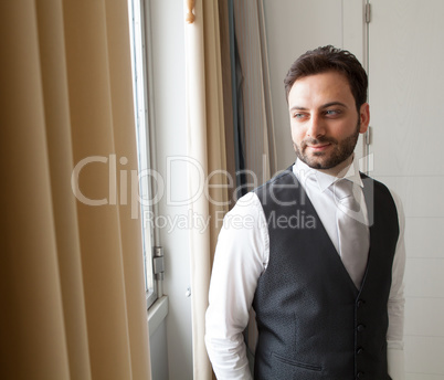 Young Italian groom before marriage