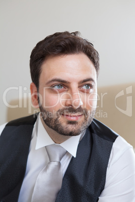 Young Italian groom before marriage