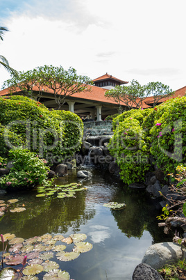 Person swimming in a pool in Bali