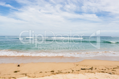 Beautiful tropical beach with lush vegetation