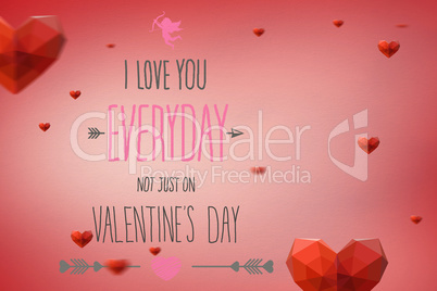 Composite image of valentines message