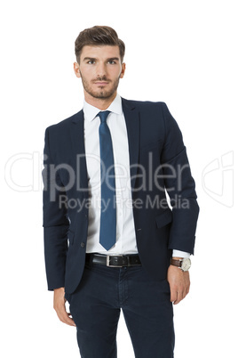 Stylish successful young businessman