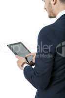 Businessman using a tablet computer