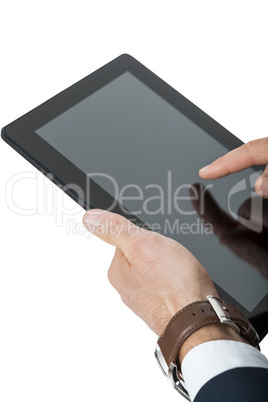 Businessman using a tablet computer