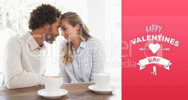 Composite image of happy couple on a date