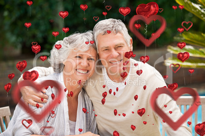 Composite image of love heart pattern