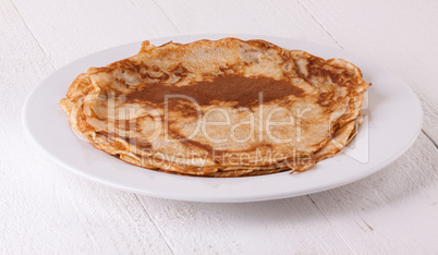 Delicious Pancakes on Plate Served