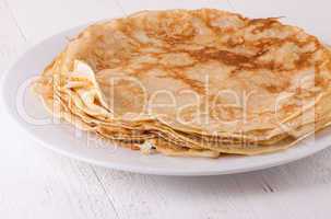 Delicious Pancakes on Plate Served