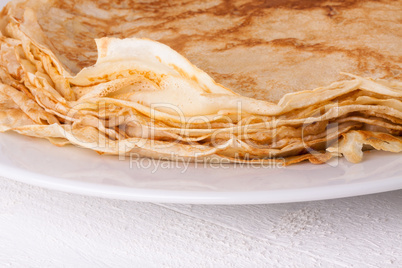 Delicious Pancakes on Plate Served