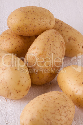 Farm fresh washed whole potatoes