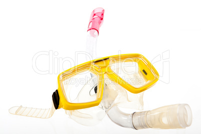 snorkeling mask isolated on white background