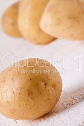 Farm fresh washed whole potatoes